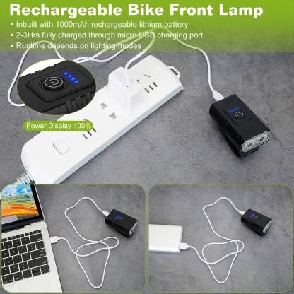 Bike Front Light Rechargeable Handlebar Head Light-xinru