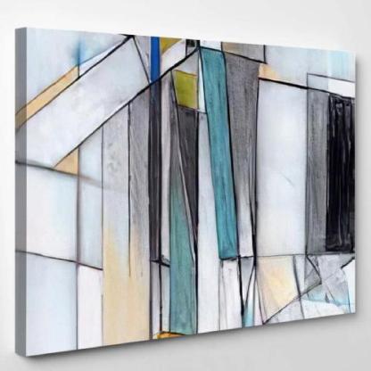 Charcoal Pastel Study Abstract Painting Geometric-xinru shop