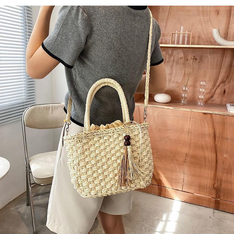 ウーブンバッグトートバッグショルダーバッグ-xinru shop