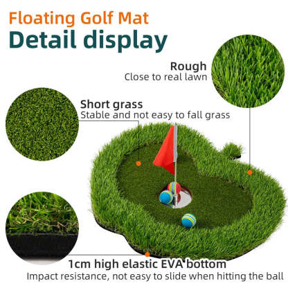 Apple Floating Golf Green Set (5*3.3ft), Perfect Golf Gift for Men Golfers-xinru shop