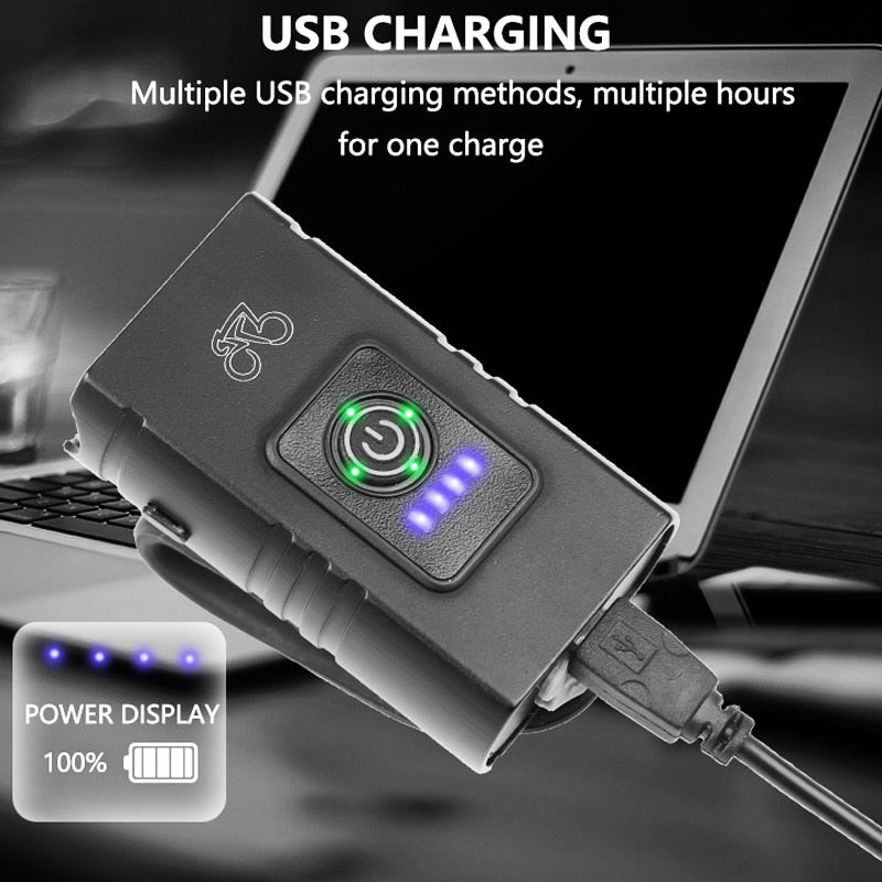 USB Rechargeable Bike Light Super Bright T6 LED Bike Headlight-xinru