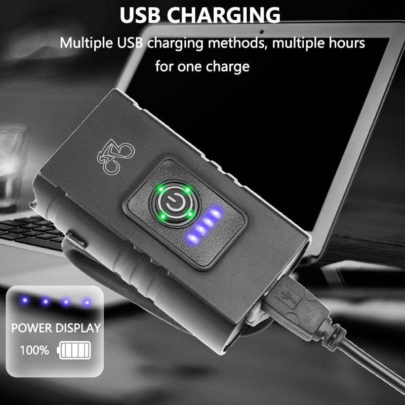 USB Rechargeable Bike Light Super Bright T6 LED Bike Headlight-xinru