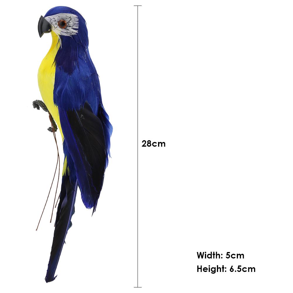 Handmade Foam Parrot Feather Figurine Ornament Fake Bird Garden Prop Decoration-xinru