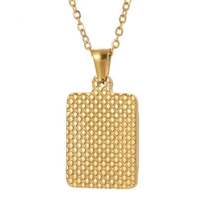 Initial Medallion Letter Gold Pendant Necklace-xinru