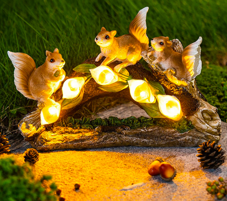 Solar Garden Resin Ornaments Squirrel-xinru