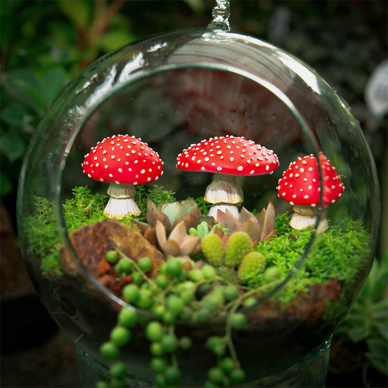 Garden Glowing Mushroom Resin Statue-xinru