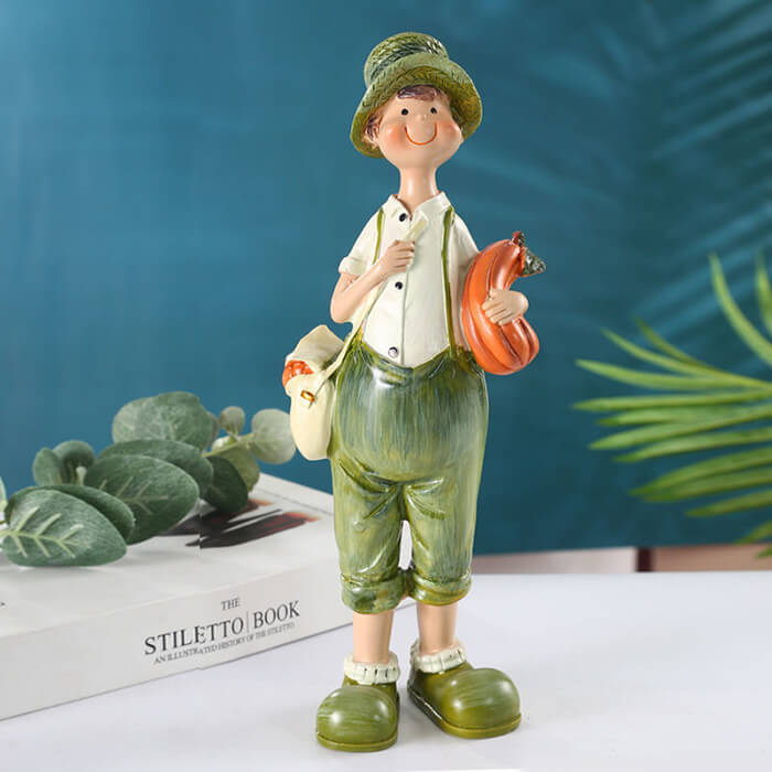 Resin Countryside Figurine Statues Garden Ornament-xinru