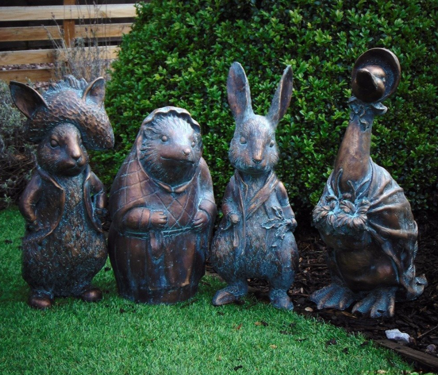 Beatrix Potter Ornament Set Hand Cast Stone Garden Resin Statue Ornament-xinru