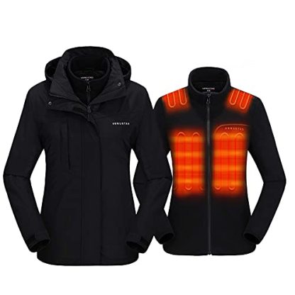 Women's 3-in-1 Heated Jacket with Battery Pack 7.4V-xinru shop