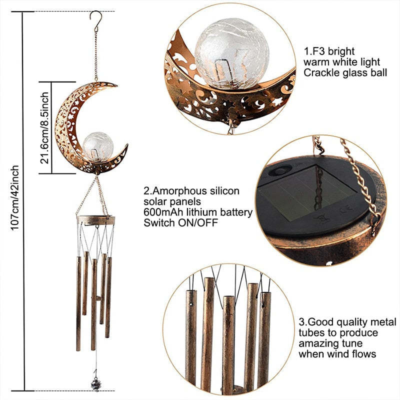 Outdoor Wind Chimes Solar Lights-xinru shop