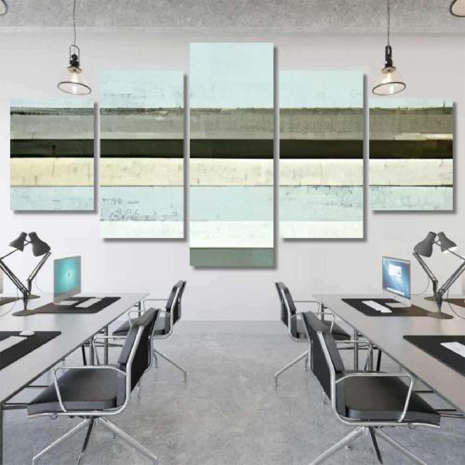 Blue Grey Abstract Art-xinru shop