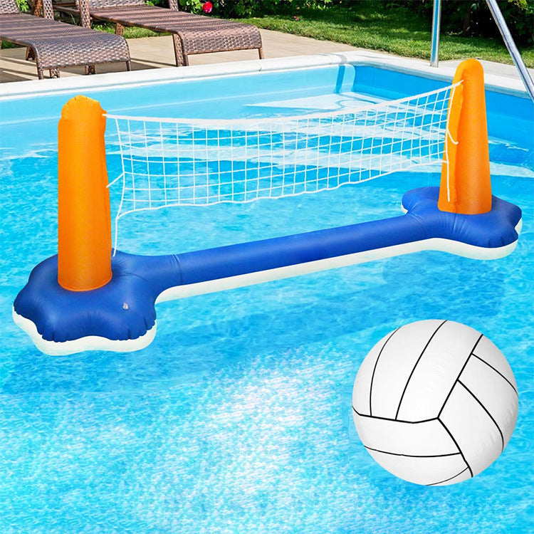 Inflatable Pool Float Set Volleyball Net Basketball Hoops-xinru