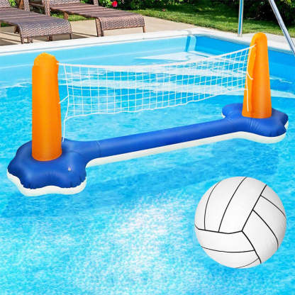 Inflatable Pool Float Set Volleyball Net Basketball Hoops-xinru