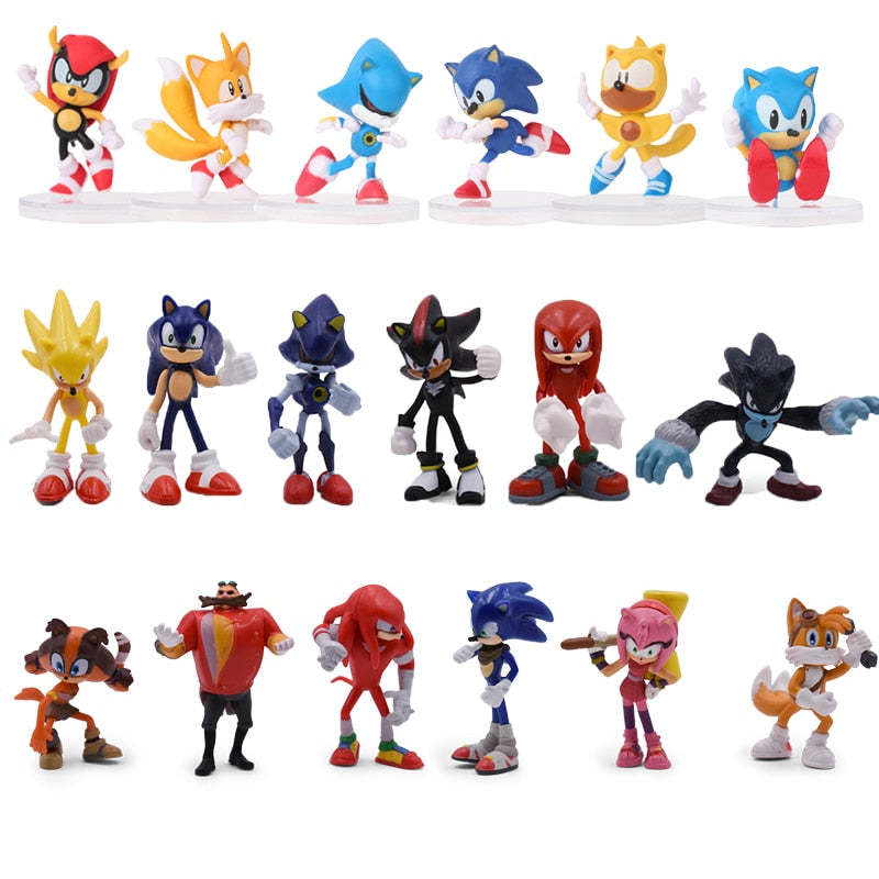 Popular Sonic the Hedgehog Character PVC Action Figure Toys For Children-xinru