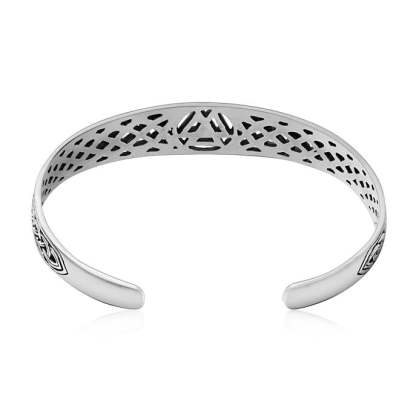 Valknut Bangle - Sterling Silver-xinru shop