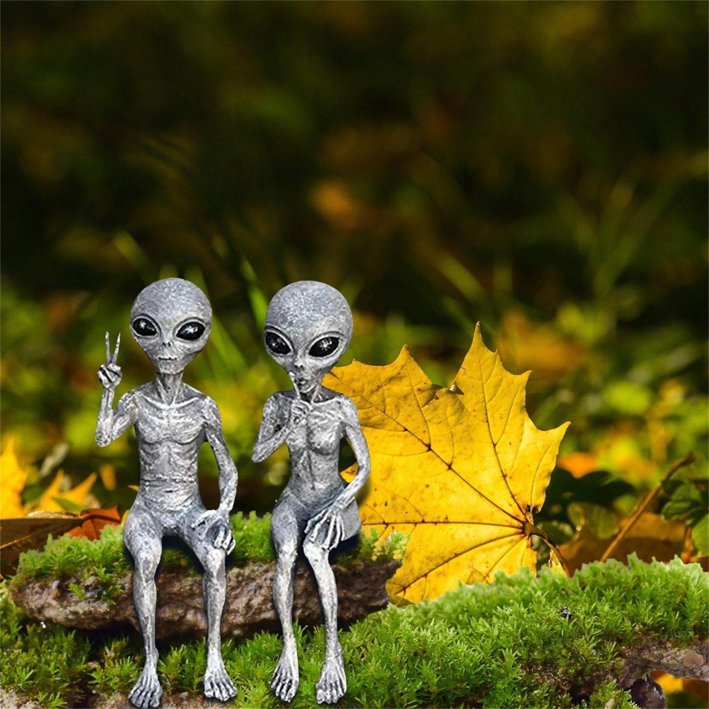 Garden Mini Alien Resin Statue-xinru