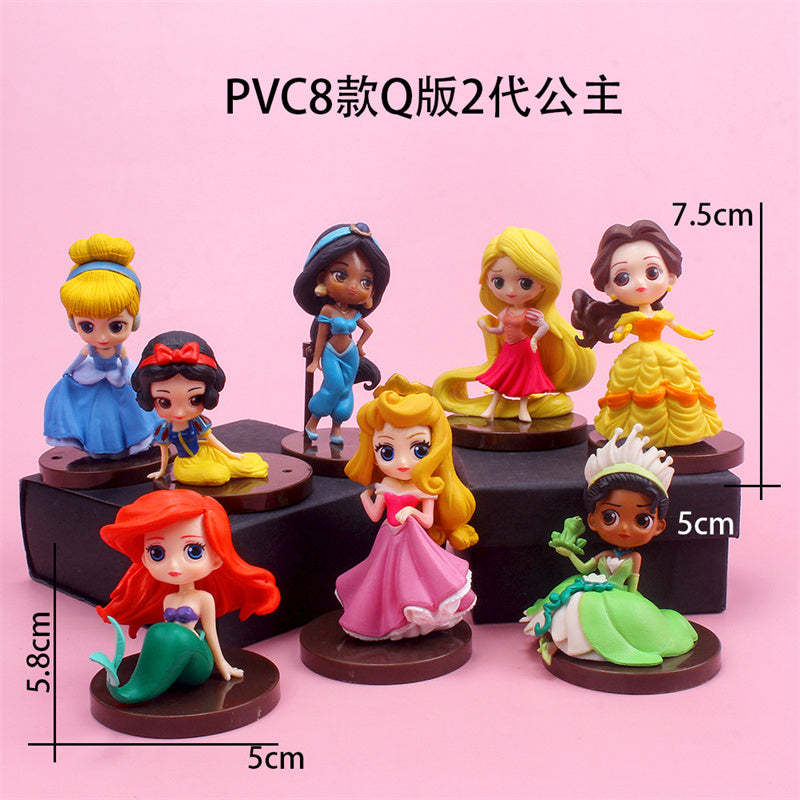 Q Posket Princess PVC Action Figures Collectible Model Toys-xinru