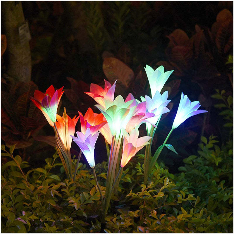 Outdoor Solar Lily Multicolor Variation LED Light-xinru