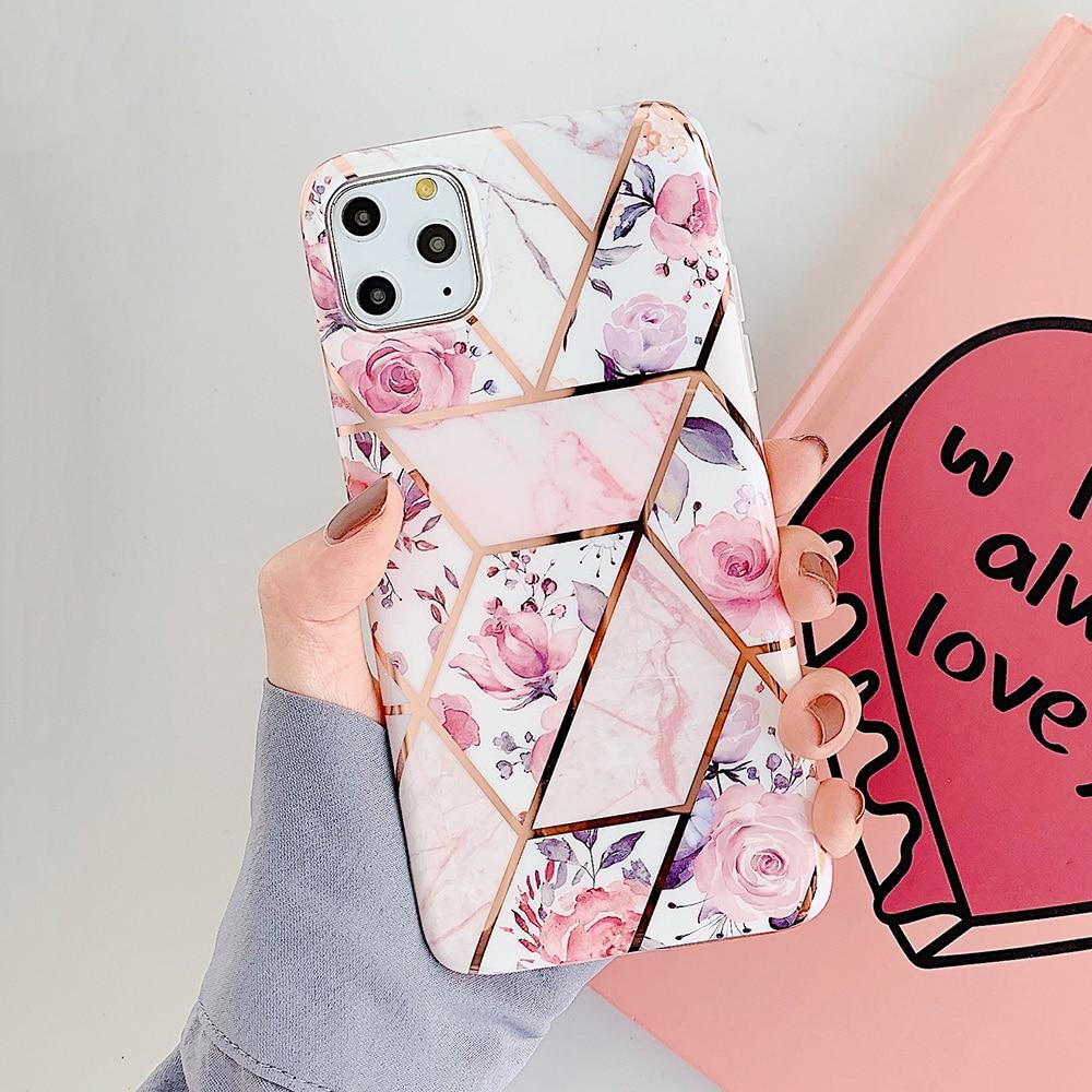 Geometric Pink Flower Case-xinru