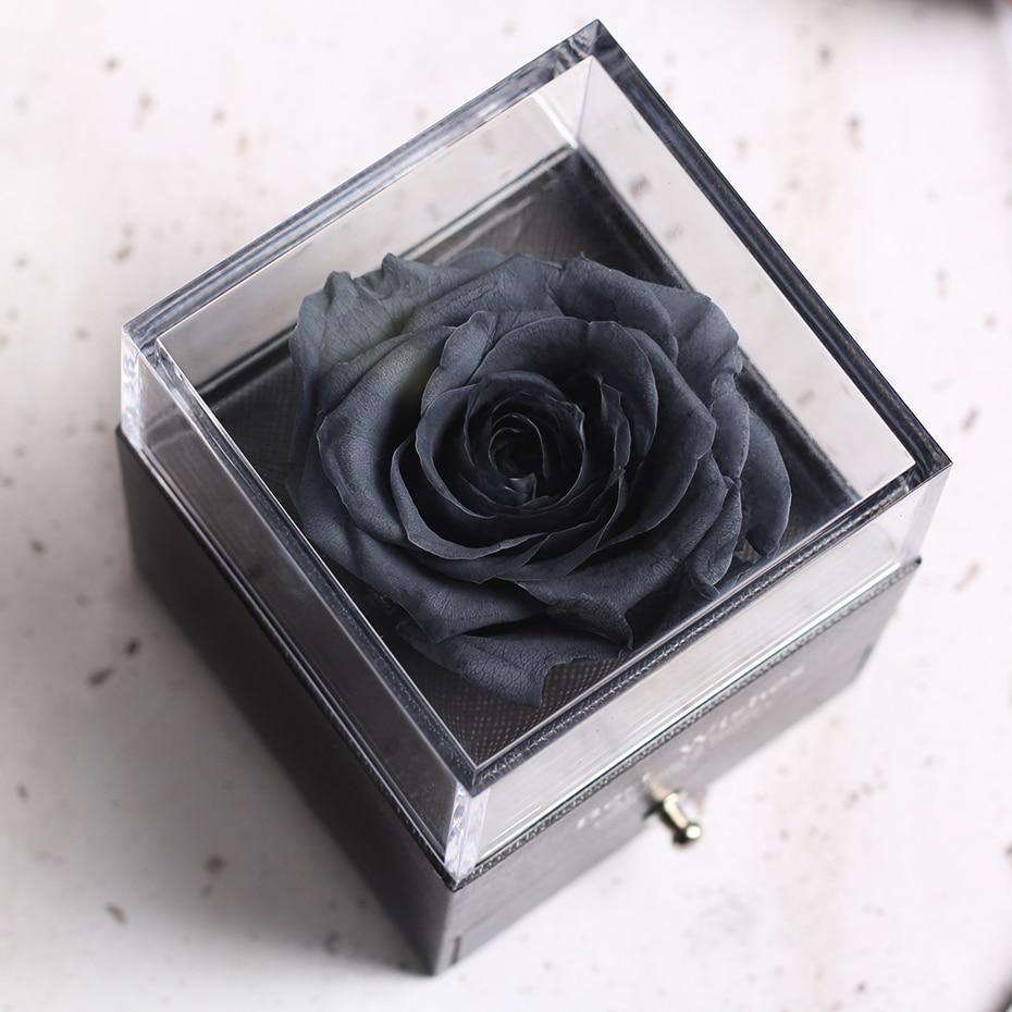 Immortal Preserved Rose Teddy Bear Box Display-xinru