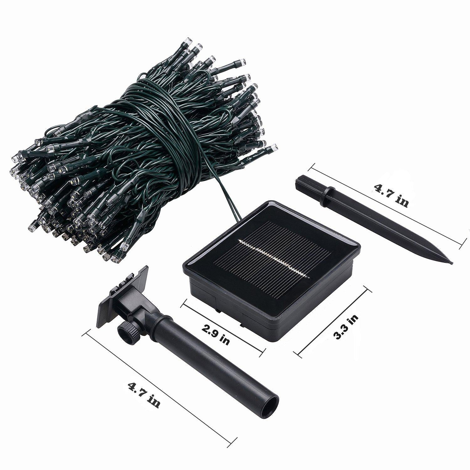 Outdoor Decorative Solar 100-LED Fairy String Lights With Ground Stake-xinru