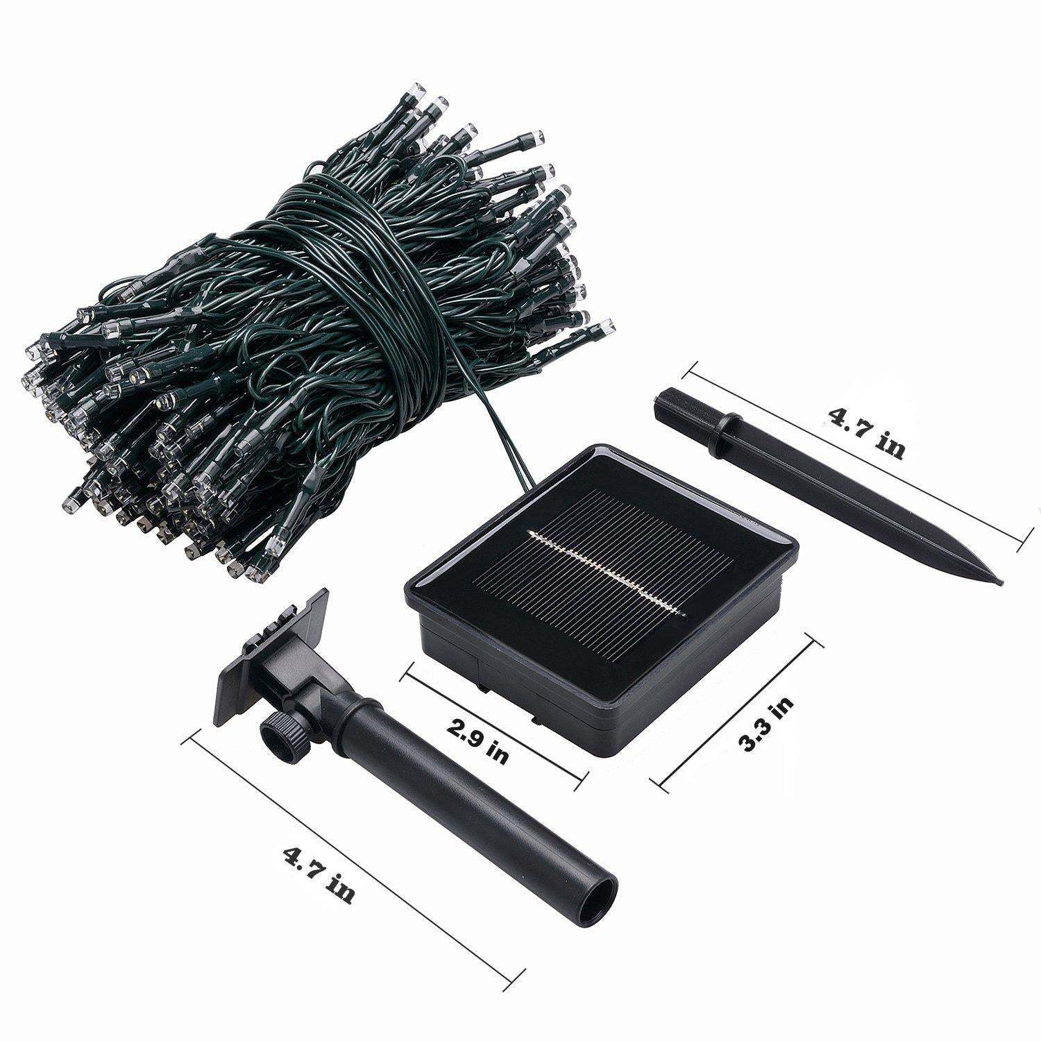 Outdoor Decorative Solar 100-LED Fairy String Lights With Ground Stake-xinru