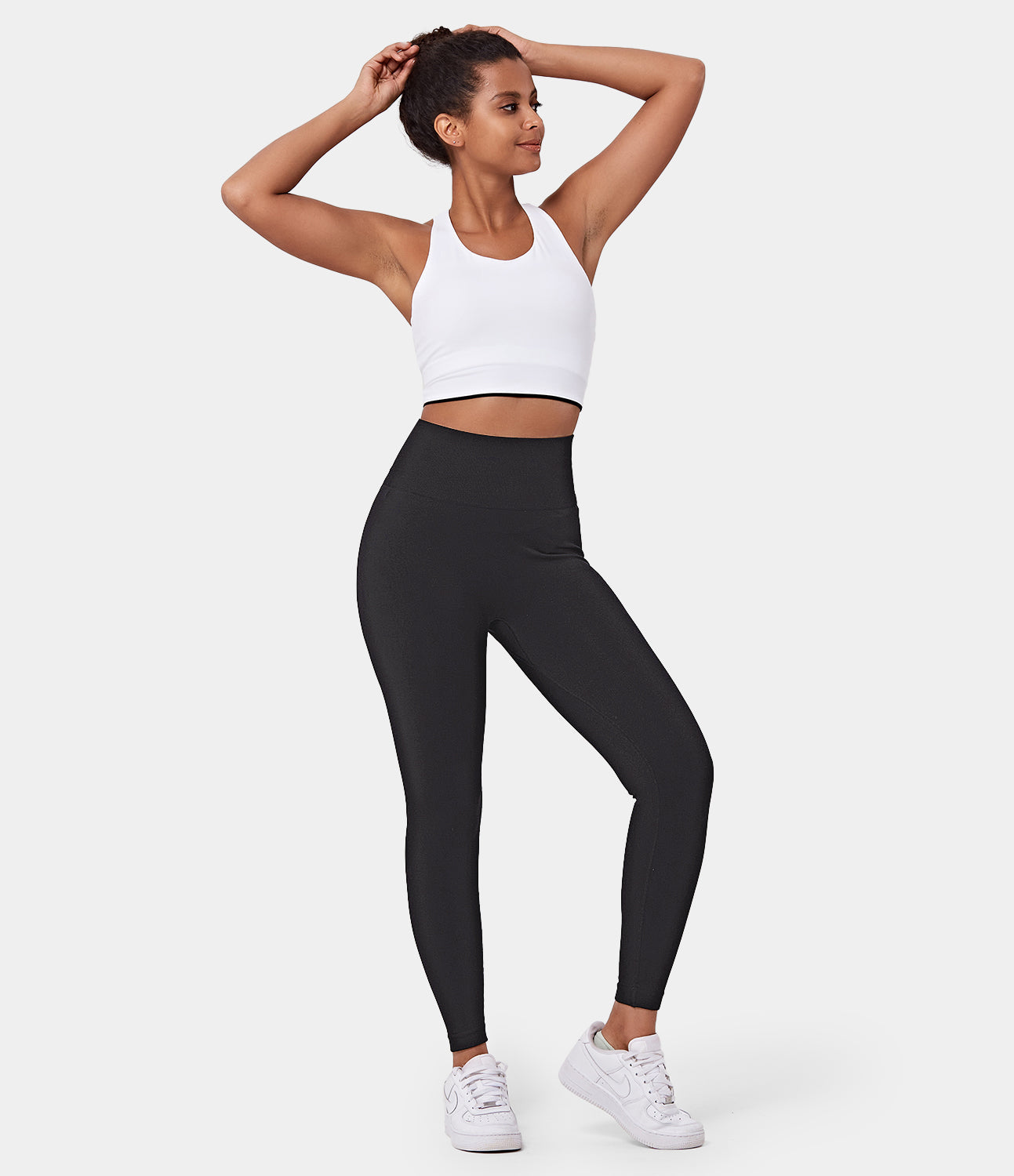 Seamless Flow High Waisted Butt Lifting Plain Full Length Leggings-xinru shop