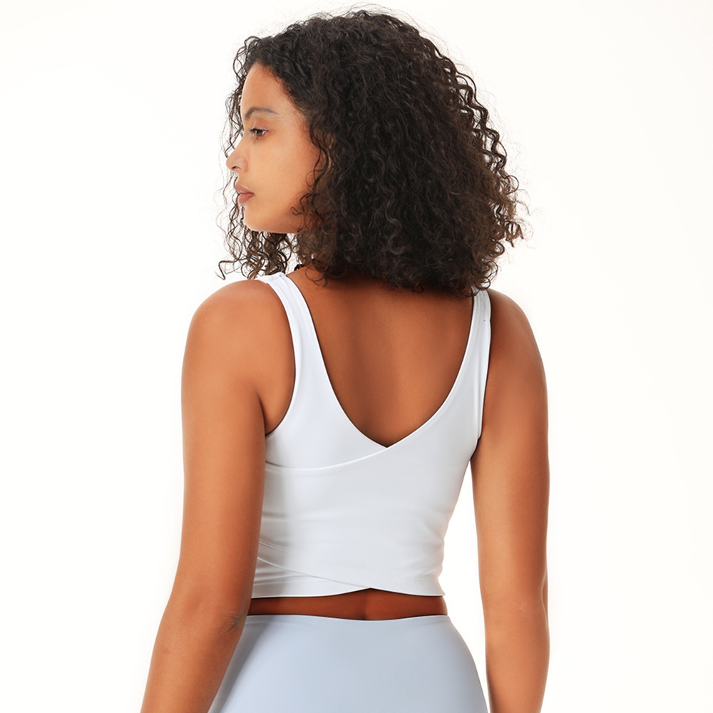High Intensity Sports Bra Vest Style Seamless Sports Underwear Women's Running Sweat Absorbent Beauty Back Fitness Yoga Bra-xinru shop