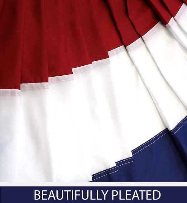 USA Pleated Fan Flag Half Fan Banner Flag Patriotic For Independence Day-xinru