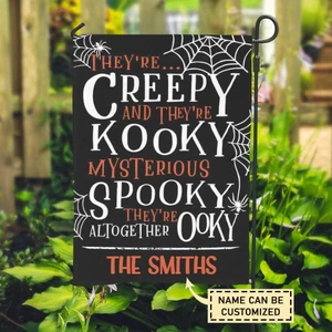 Personalized - Custom Name Spooky Creepy Black Halloween Gifts Garden House Flag-xinru shop