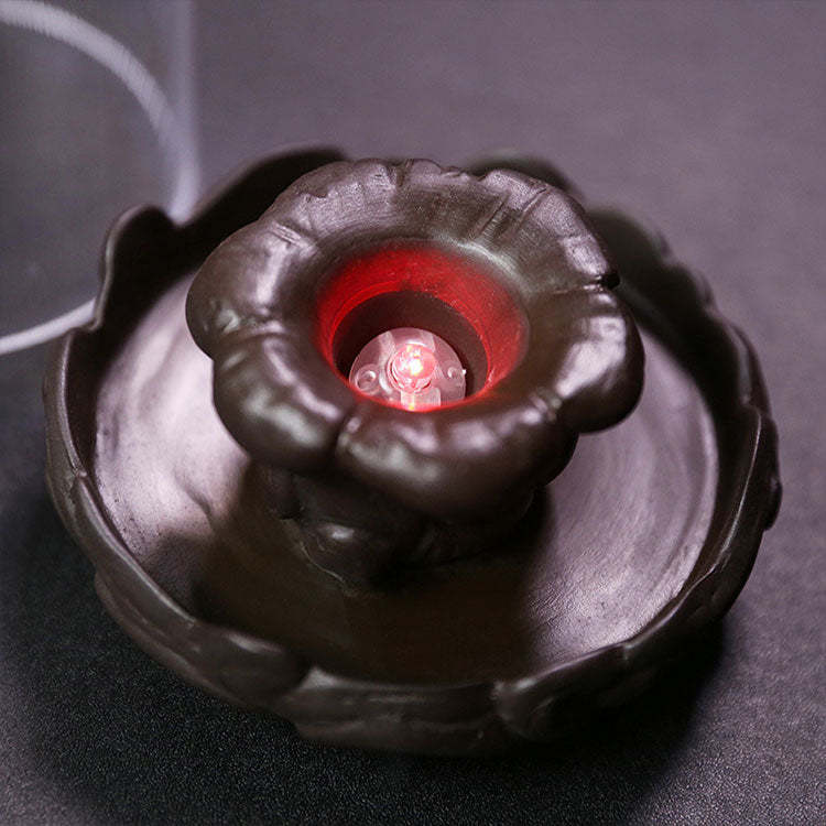 LED Light Dragon Waterfall Incense Burner With Windproof-xinru