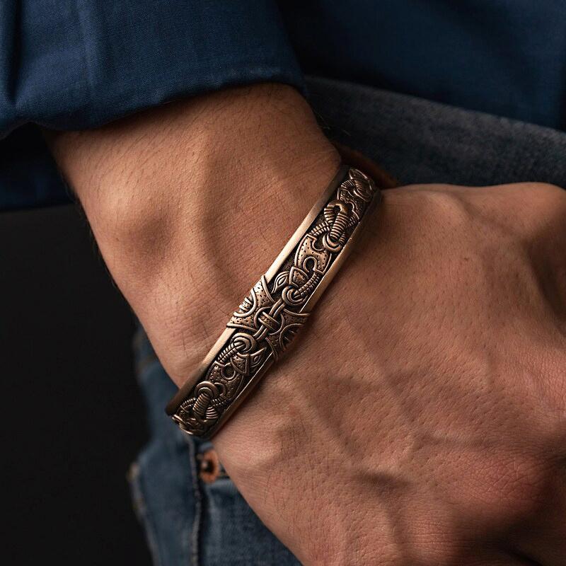 Nordic Bangle - Bronze or Sterling Silver-xinru shop