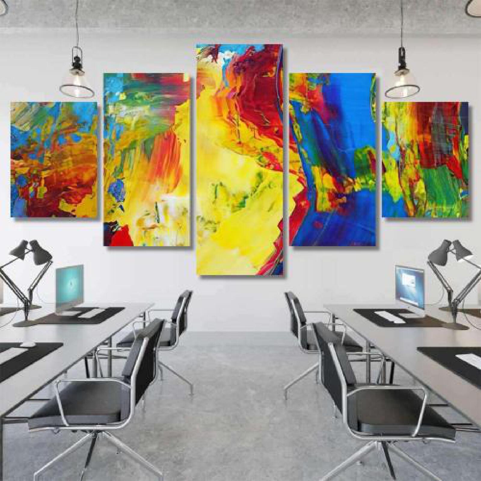 Bright Colorful Hand Painted Simple Abstraction-xinru shop