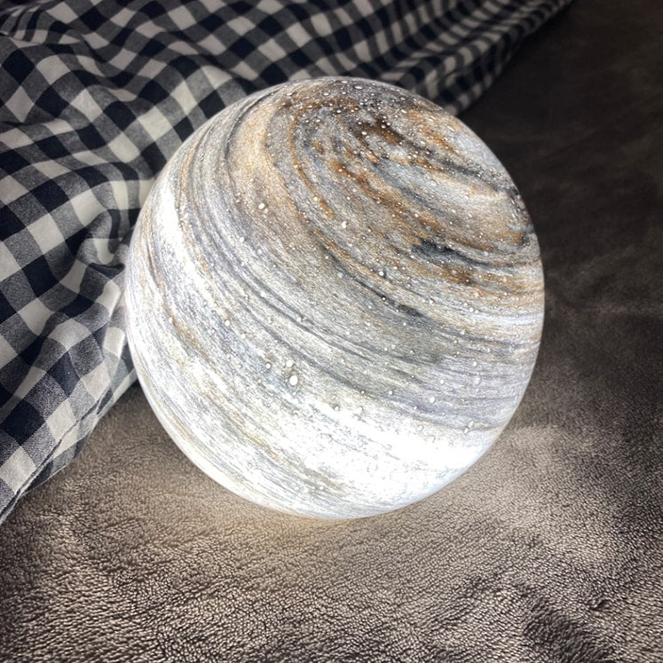 Glass Dome Lamp Sphere Round Ball Planet Moon Night Light-xinru