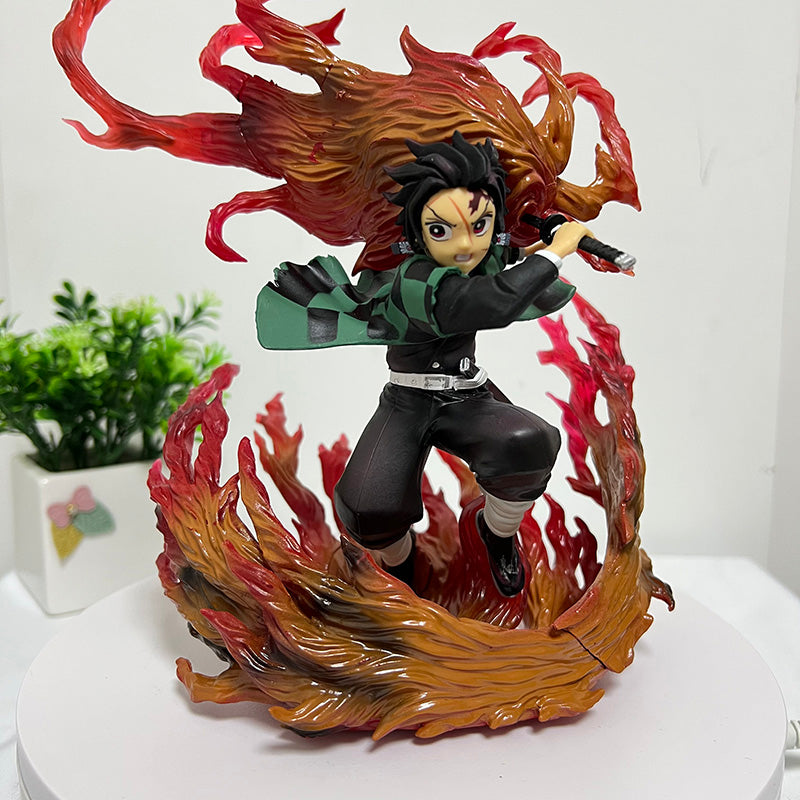 Demon Slayer Anime Figure Kamado Tanjirou Hinokami Kagura Action Figure-xinru