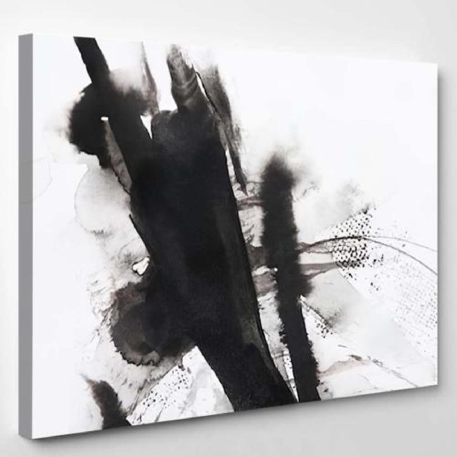 Black White Abstract Brush Painting-xinru shop