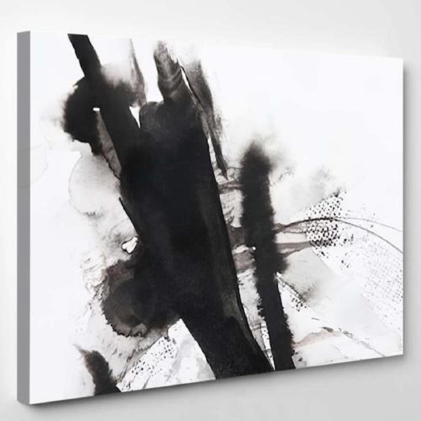Black White Abstract Brush Painting-xinru shop