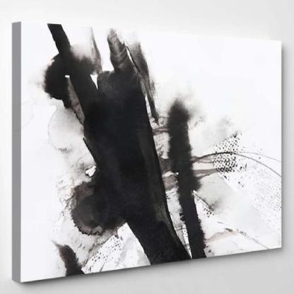 Black White Abstract Brush Painting-xinru shop