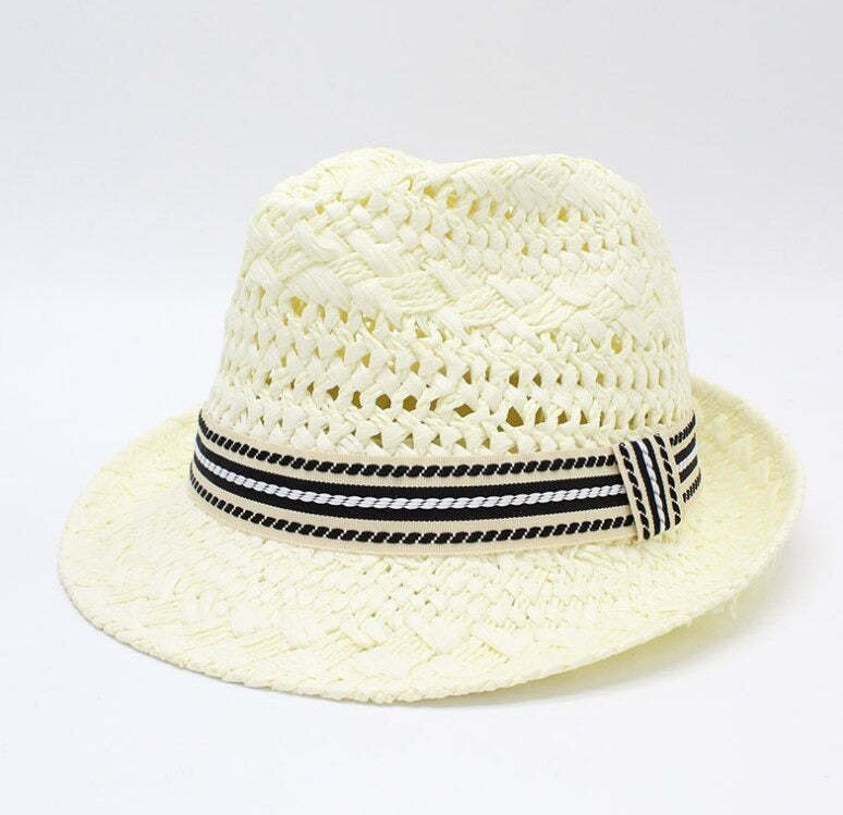 Men's Straw Fedora Vintage Panama Hat-xinru