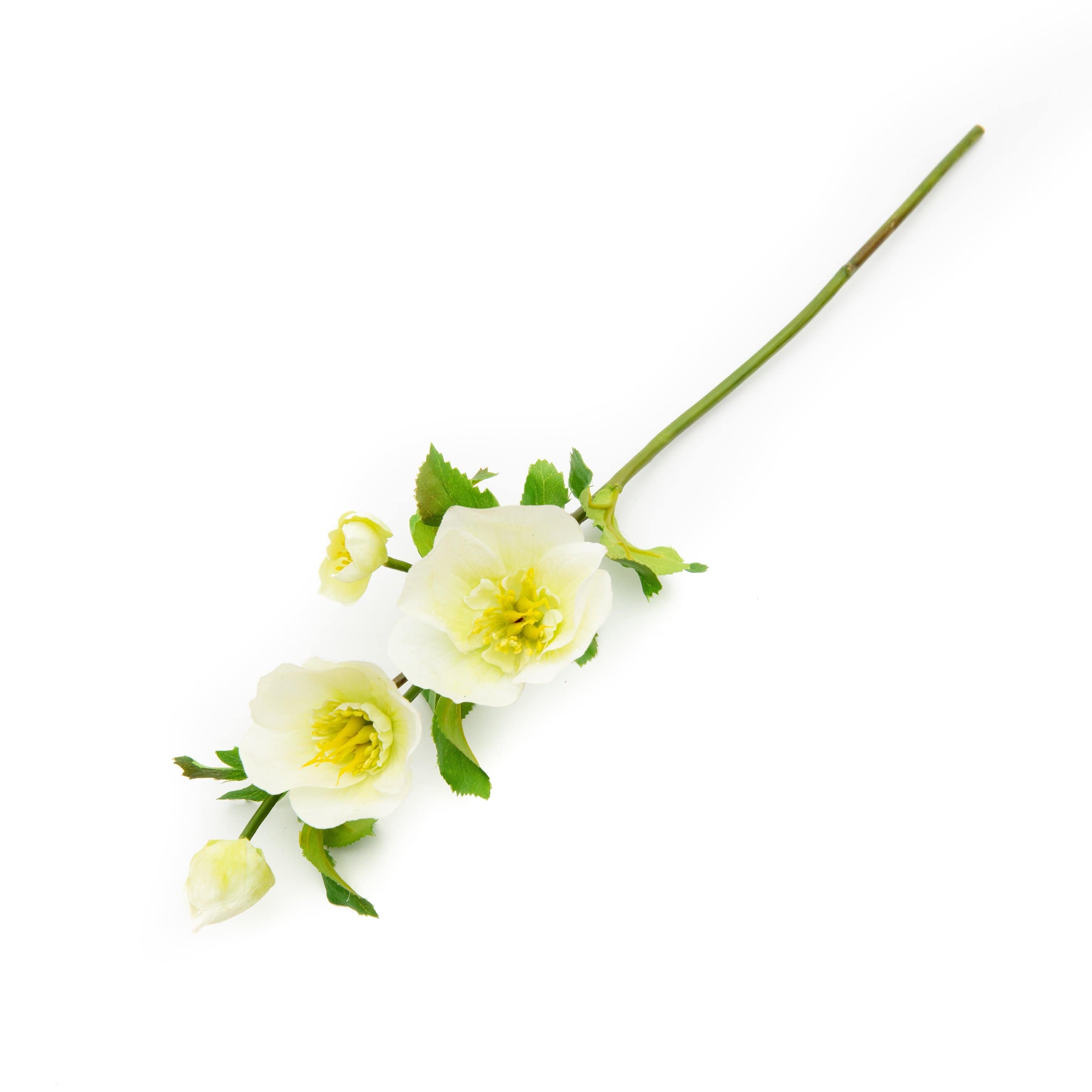 Artificial White Winter Hellebore 18"-xinru shop