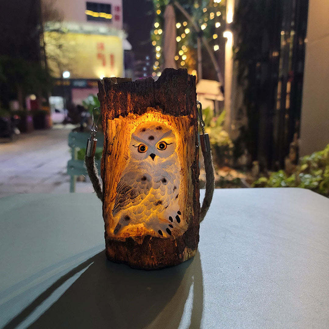 Solar Owl Garden Decorations LED Waterproof Hanging Lanterns-xinru
