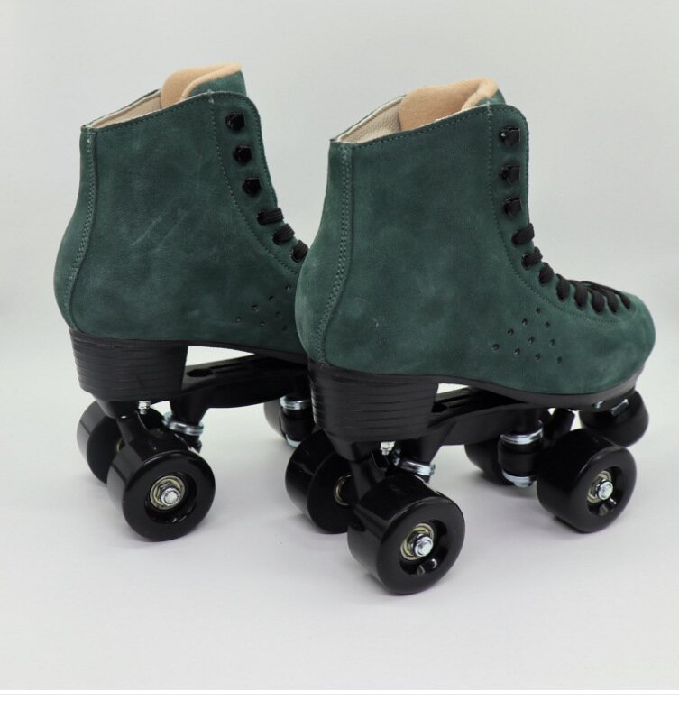 Suede Leather Roller Skates For Men And Women Outdoor-xinru shop