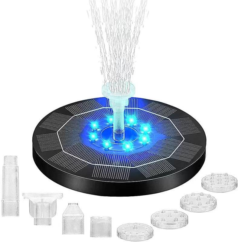 Upgraded Solar Powered LED Bird Fountain Kit Integrated Nozzle-xinru