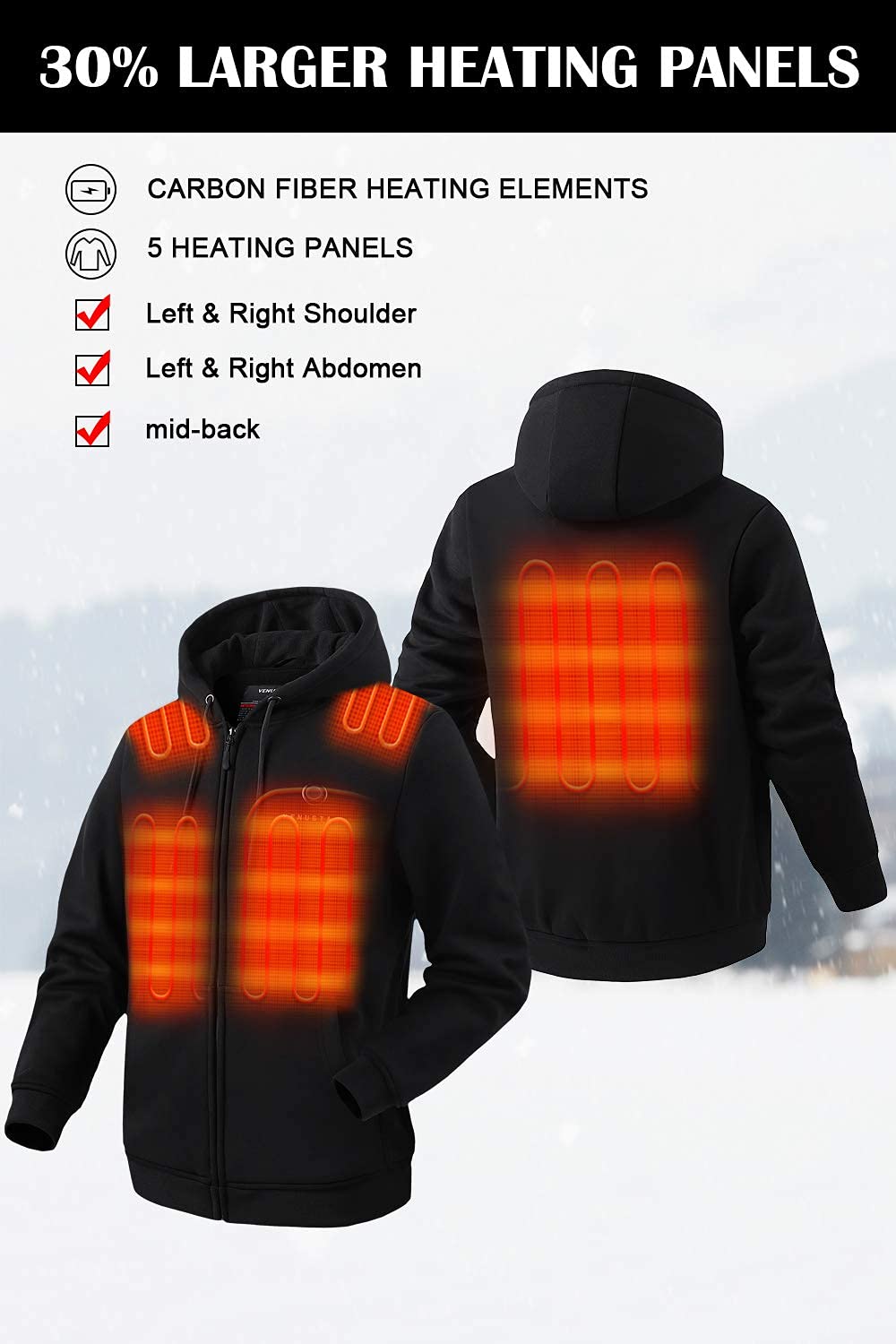Heated Hoodie with Battery Pack (Unisex)-xinru shop