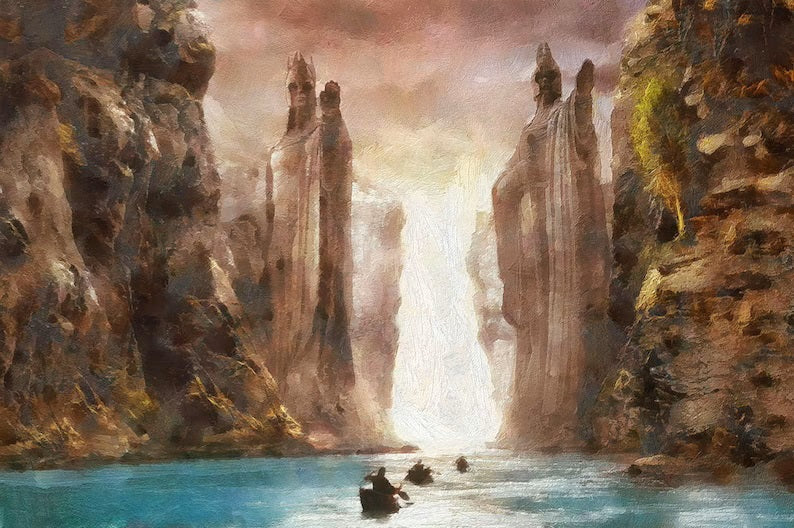 Lord Of The Rings Argonath Statue Bookends-xinru