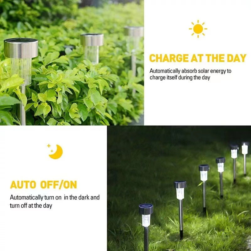 Waterproof Cool White Outdoor Solar Powered Patio Stake Lights-xinru