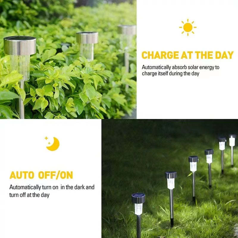 Waterproof Cool White Outdoor Solar Powered Patio Stake Lights-xinru