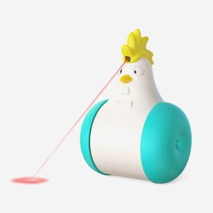 Interactive Chicken Tumbler Laser Cat Toys USB Charging-xinru