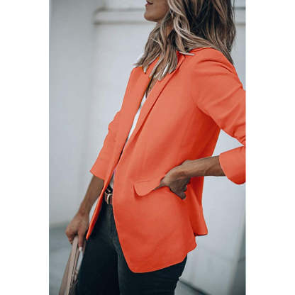 Ladies Casual Office Cardigan Long Sleeve Blazer-xinru