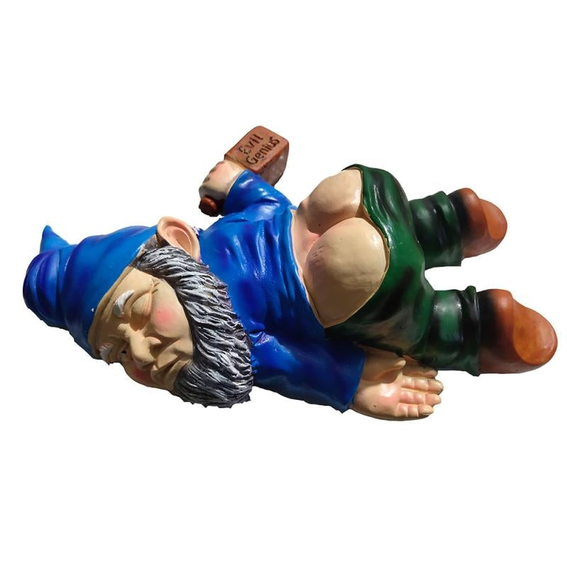 Creative Funny Drunk Dwarf Outdoor Garden Statue Decoration-xinru